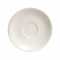 Tuxton China Reno 6.63 in. Wide Rim Plate - White Porcelain - 3 Dozen TRE-006